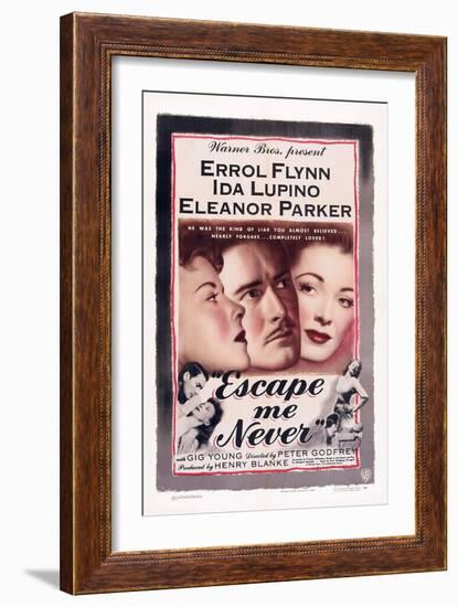 Escape Me Never, Ida Lupino, Errol Flynn, Eleanor Parker, 1947-null-Framed Art Print