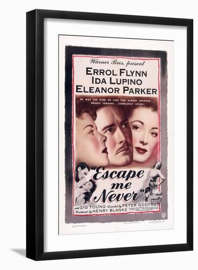 Escape Me Never, Ida Lupino, Errol Flynn, Eleanor Parker, 1947-null-Framed Art Print