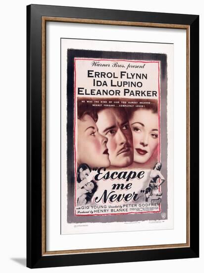 Escape Me Never, Ida Lupino, Errol Flynn, Eleanor Parker, 1947-null-Framed Art Print