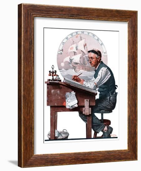 "Escape to Adventure", June 7,1924-Norman Rockwell-Framed Giclee Print