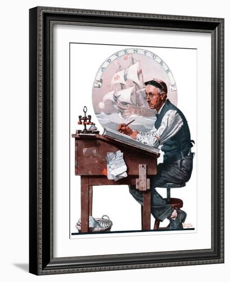 "Escape to Adventure", June 7,1924-Norman Rockwell-Framed Giclee Print