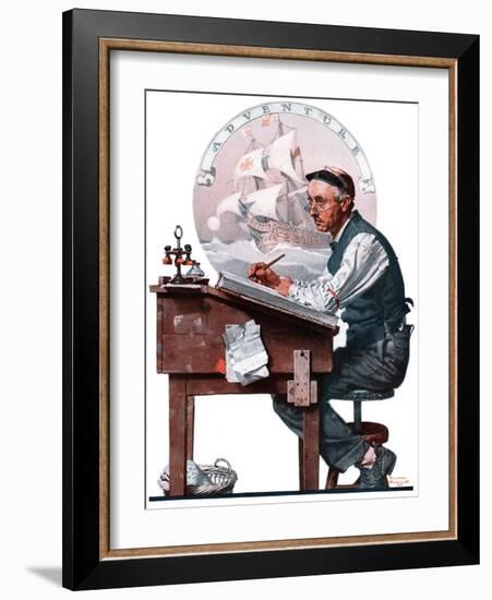 "Escape to Adventure", June 7,1924-Norman Rockwell-Framed Premium Giclee Print