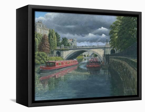 Escaping the Storm - North Parade Bridge Bath-Richard Harpum-Framed Stretched Canvas