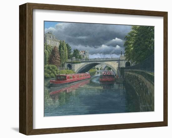 Escaping the Storm - North Parade Bridge Bath-Richard Harpum-Framed Art Print