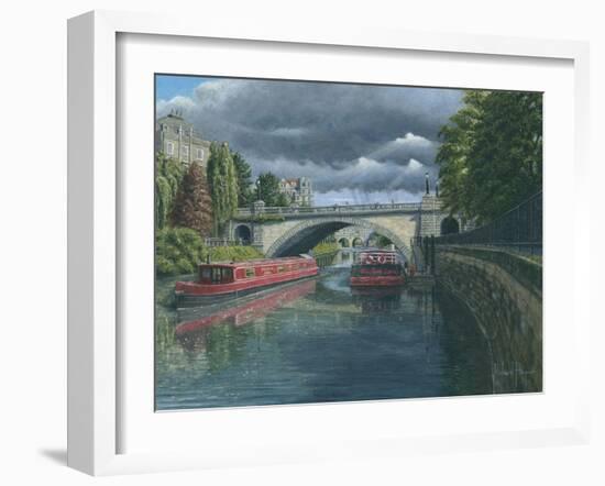Escaping the Storm - North Parade Bridge Bath-Richard Harpum-Framed Art Print