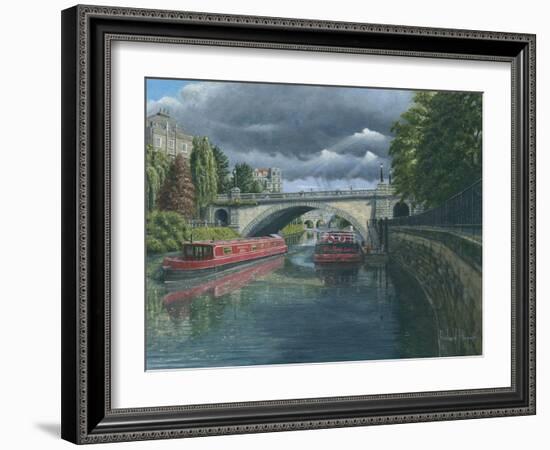 Escaping the Storm - North Parade Bridge Bath-Richard Harpum-Framed Art Print