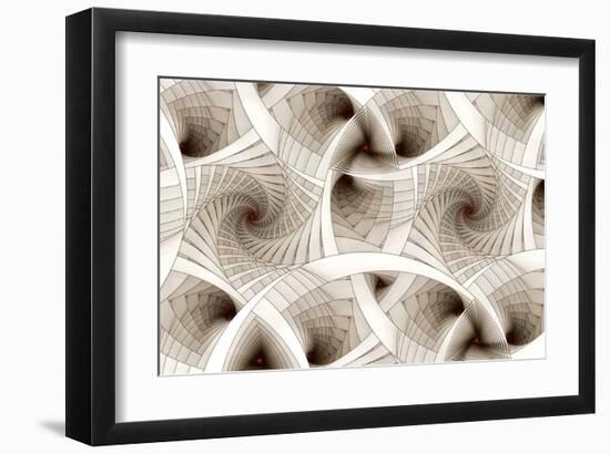 Escher-Like Spiral Stairs-null-Framed Art Print