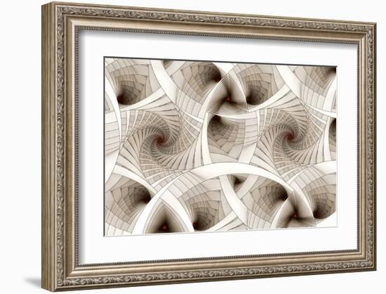 Escher-Like Spiral Stairs-null-Framed Art Print