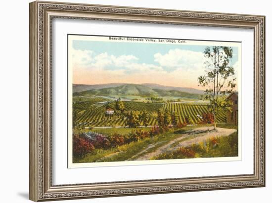 Escondido Valley, San Diego County, California-null-Framed Art Print