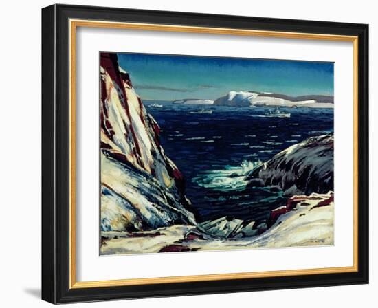 Escort Entering Harbour, St. John's 1945-Thomas Charles Wood-Framed Giclee Print