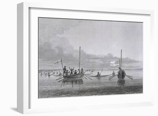 Eskimaux Coming Towards the Boats-Edward Finden-Framed Giclee Print