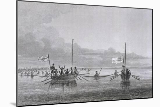 Eskimaux Coming Towards the Boats-Edward Finden-Mounted Giclee Print