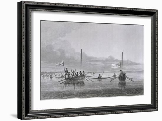 Eskimaux Coming Towards the Boats-Edward Finden-Framed Giclee Print