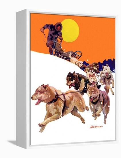 "Eskimo and Dog Sled,"February 29, 1936-Maurice Bower-Framed Premier Image Canvas