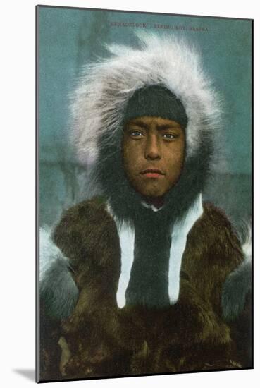 Eskimo Boy named "Menadelook" - Alaska-Lantern Press-Mounted Art Print