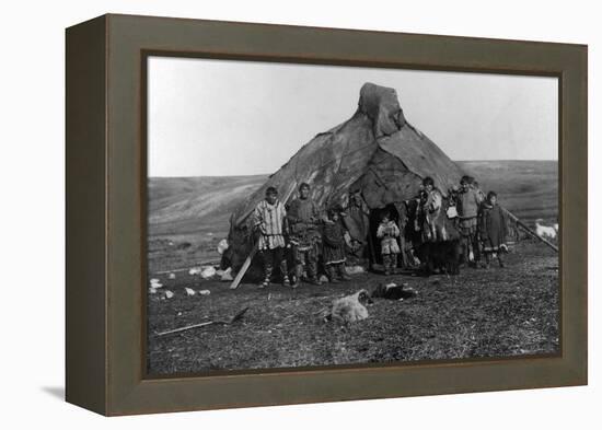 Eskimo Igloo Near Nome, Alaska Photograph - Nome, AK-Lantern Press-Framed Stretched Canvas