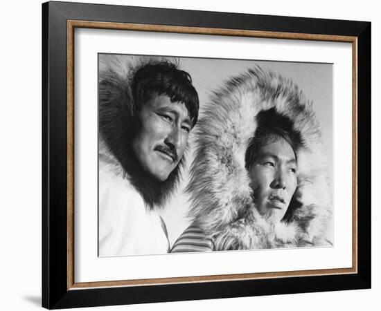 Eskimo Portraits from Artic Trip- Coppermine August 1937-Margaret Bourke-White-Framed Photographic Print