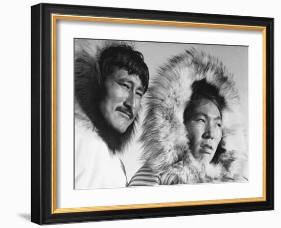 Eskimo Portraits from Artic Trip- Coppermine August 1937-Margaret Bourke-White-Framed Photographic Print