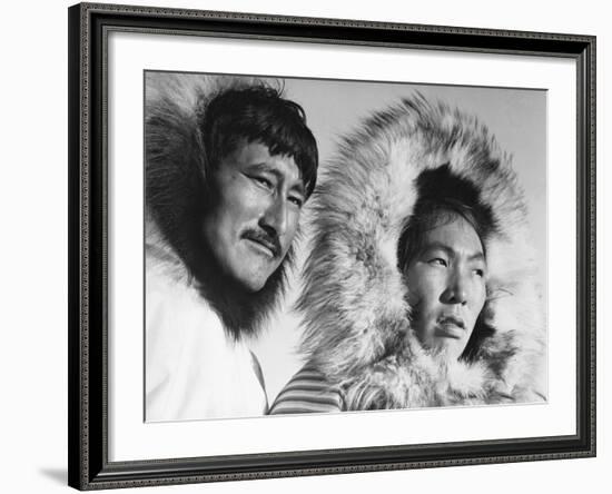 Eskimo Portraits from Artic Trip- Coppermine August 1937-Margaret Bourke-White-Framed Photographic Print