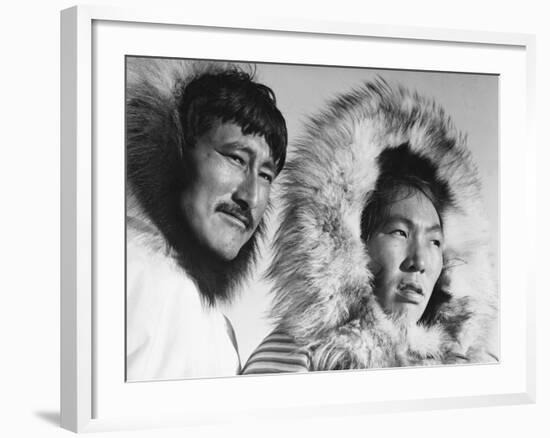 Eskimo Portraits from Artic Trip- Coppermine August 1937-Margaret Bourke-White-Framed Photographic Print