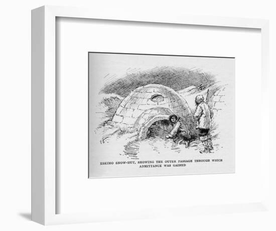 'Eskimo Snow-Hut, Showing the Outer Passage Through Which Admittance was Gained', c1927-Unknown-Framed Giclee Print