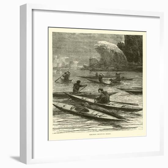 Eskimos Hunting Seals-null-Framed Giclee Print