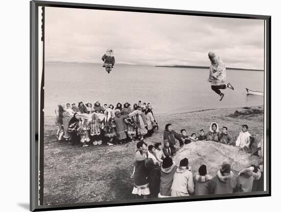 Eskimos Using Homemade Trampolines to Celebrate the End of Whaling Season-Ralph Crane-Mounted Photographic Print