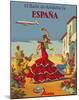 España (Spain)- Iberia Air Lines of Spain - Flamenco Dancers-Pacifica Island Art, Inc^-Mounted Giclee Print