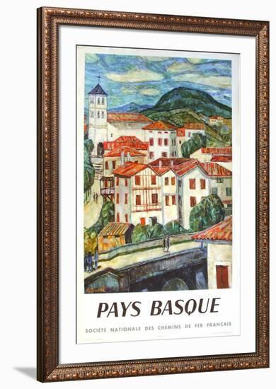 Espelette Pays Basque SNCF-Auguste Durel-Framed Collectable Print