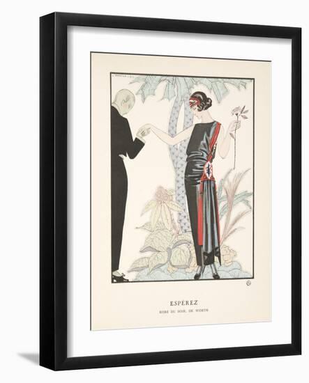 Esperez, from a Collection of Fashion Plates, 1922 (Pochoir Print)-Georges Barbier-Framed Giclee Print