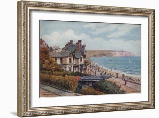 Esplanade and Culver Cliffs, Sandown, I of Wight-Alfred Robert Quinton-Framed Giclee Print