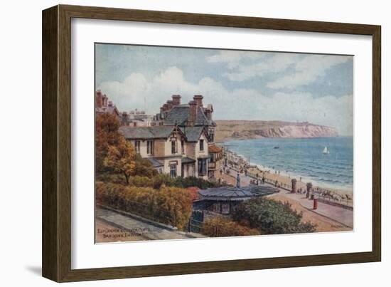 Esplanade and Culver Cliffs, Sandown, I of Wight-Alfred Robert Quinton-Framed Giclee Print