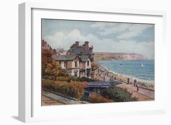 Esplanade and Culver Cliffs, Sandown, I of Wight-Alfred Robert Quinton-Framed Giclee Print