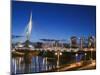 Esplanade Riel Pedestrian Bridge, Winnipeg, Manitoba, Canada-Walter Bibikow-Mounted Photographic Print