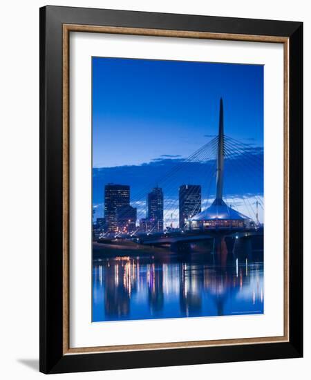 Esplanade Riel Pedestrian Bridge, Winnipeg, Manitoba-Walter Bibikow-Framed Photographic Print