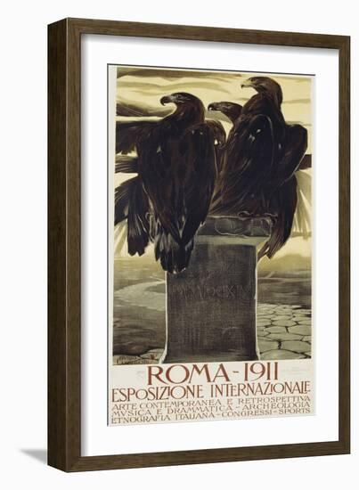 Esposizione Internationale, Roma 1911 Poster-Duilio Cambellotti-Framed Giclee Print