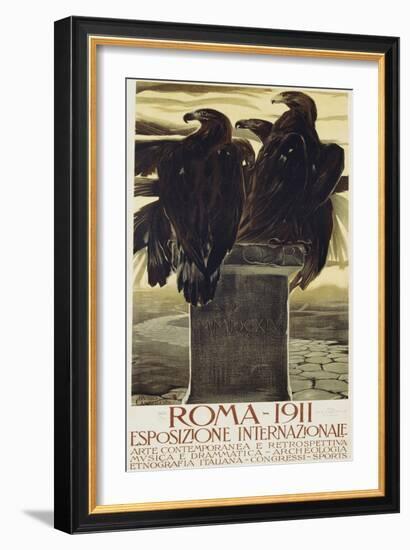 Esposizione Internationale, Roma 1911 Poster-Duilio Cambellotti-Framed Giclee Print