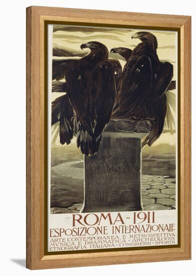 Esposizione Internationale, Roma 1911 Poster-Duilio Cambellotti-Framed Premier Image Canvas