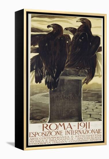 Esposizione Internationale, Roma 1911 Poster-Duilio Cambellotti-Framed Premier Image Canvas