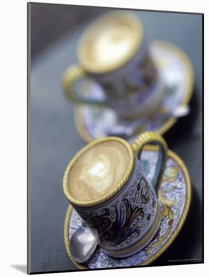 Espresso Drinks in Italian Mugs, Seattle, Washington, USA-Merrill Images-Mounted Photographic Print