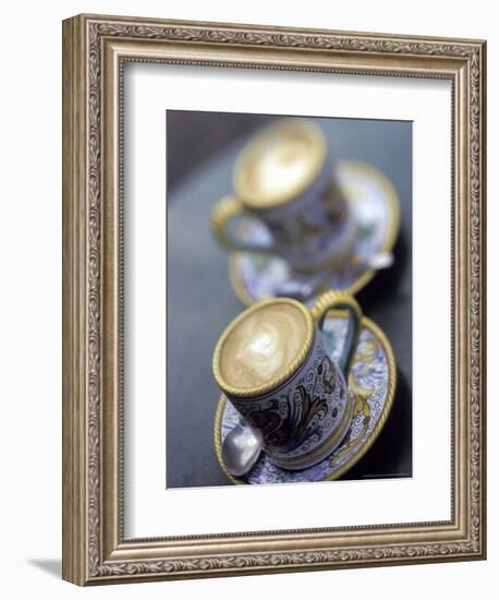 Espresso Drinks in Italian Mugs, Seattle, Washington, USA-Merrill Images-Framed Photographic Print