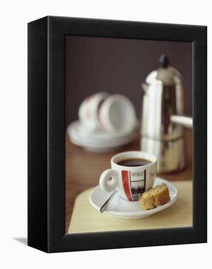 Espresso with Biscotti-Michael Paul-Framed Premier Image Canvas