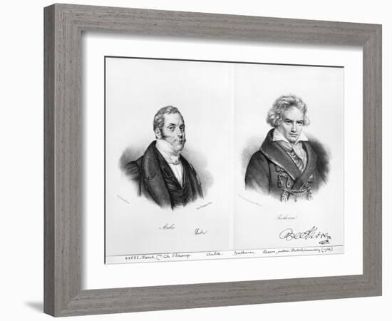 Esprit Auber and Ludwig Van Beethoven-Auguste Bry-Framed Giclee Print