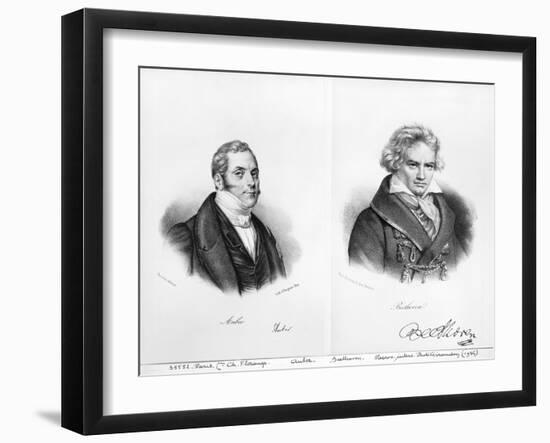 Esprit Auber and Ludwig Van Beethoven-Auguste Bry-Framed Giclee Print