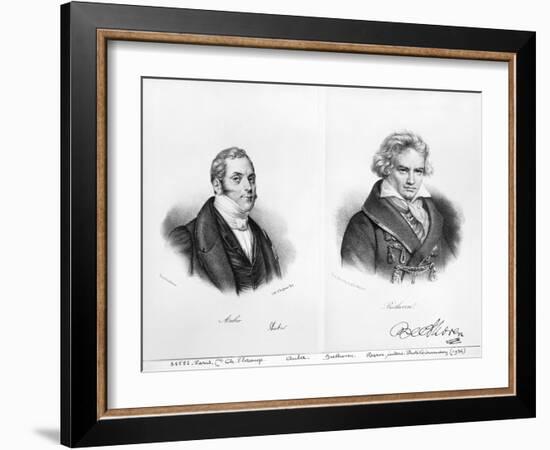 Esprit Auber and Ludwig Van Beethoven-Auguste Bry-Framed Giclee Print