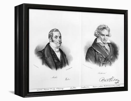 Esprit Auber and Ludwig Van Beethoven-Auguste Bry-Framed Premier Image Canvas