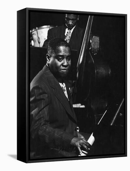 Esquire Jam Session: Art Tatum on Piano-Gjon Mili-Framed Premier Image Canvas