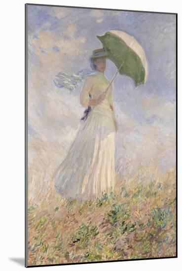 Essai de figure en plein air : femme à l'ombrelle tournée vers la droite-Claude Monet-Mounted Giclee Print