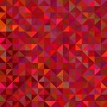 Red Geometric Background. Vector Mosaic Pattern-ESSL-Framed Art Print