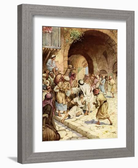 Establishment of the biblical City of Refuge - Bible-William Brassey Hole-Framed Giclee Print